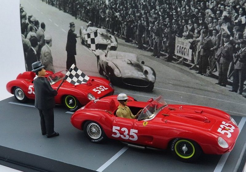 Ferrari 315S #535 Taruffi + #532 Von Trips Mille Miglia 1957 Winner + 2nd by art-model