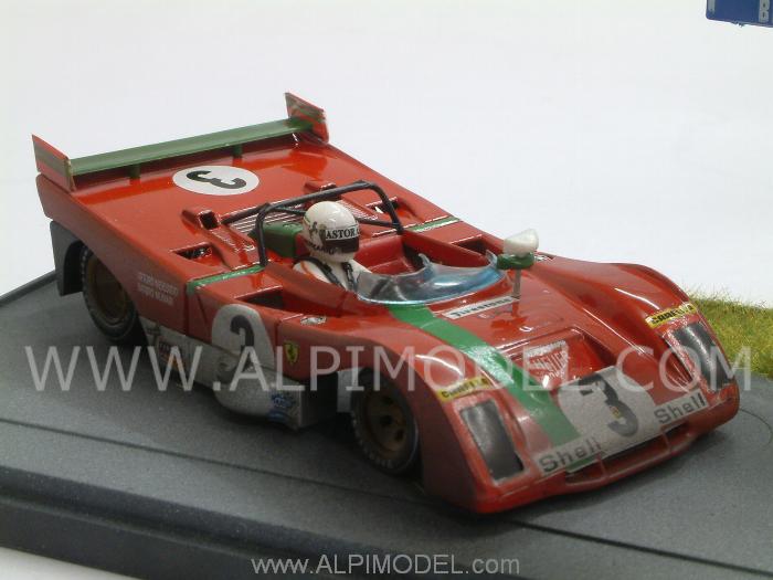Ferrari 312 PB #3 Winner Targa Florio 1972 Arturo Merzario diorama (update model) - brumm