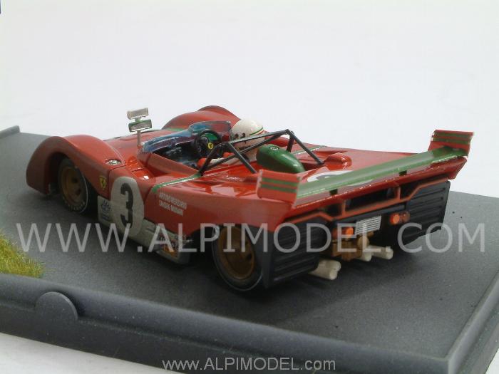 Ferrari 312 PB #3 Winner Targa Florio 1972 Arturo Merzario diorama (update model) - brumm