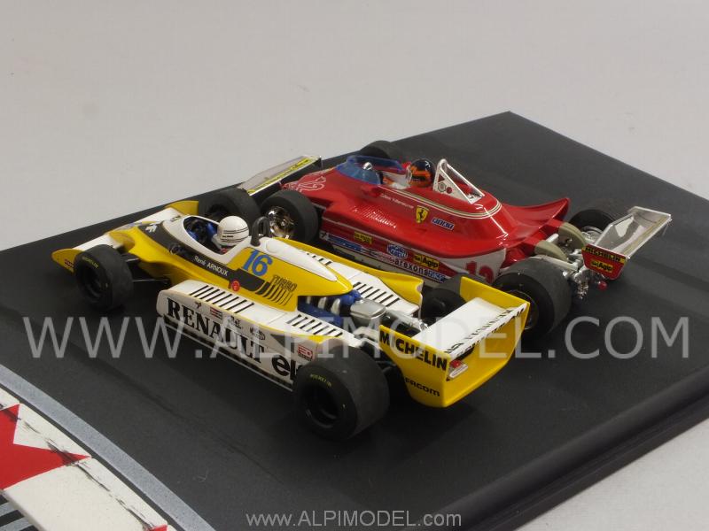 Ferrari 312 T4 Gilles Villenuve + Renault RS12 Renee Arnoux 'Duel' Dijon 1979 - brumm