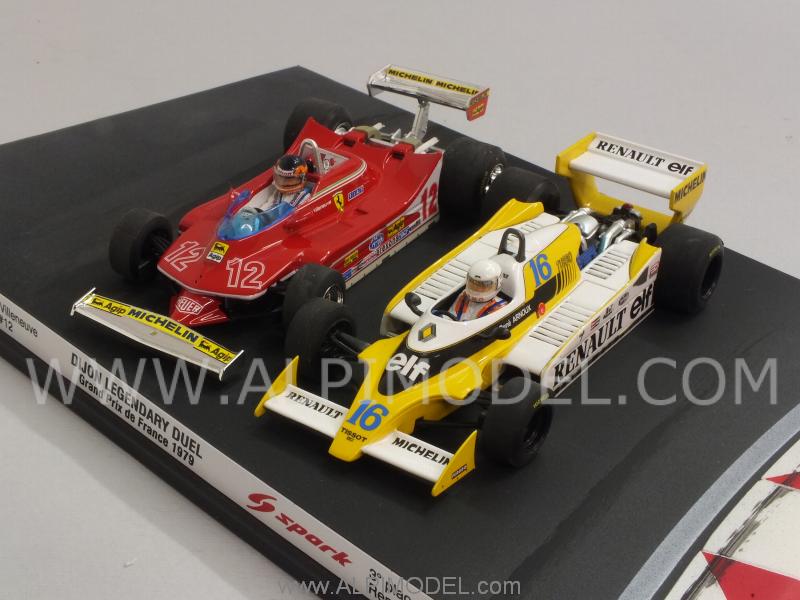 Ferrari 312 T4 Gilles Villenuve + Renault RS12 Renee Arnoux 'Duel' Dijon 1979 - brumm