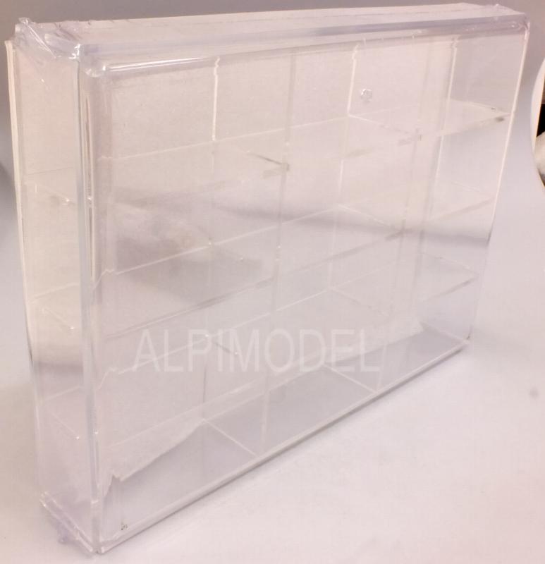 Display Case (Plexiglass) for 12x Fiat 500 models (auto non incluse/models not iincluded) by brumm