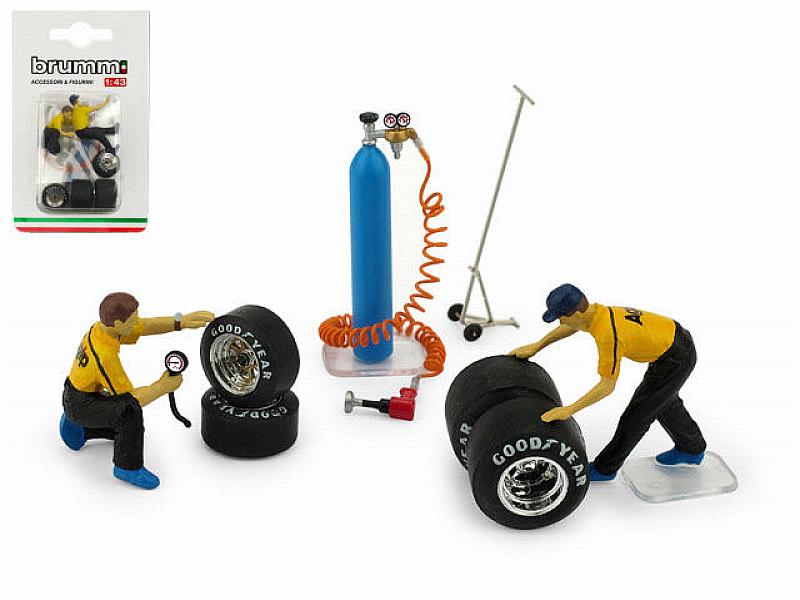 Tires Change Set/Set Cambio Gomme (Mechanics figurines/Air Tank/Tire set) by brumm