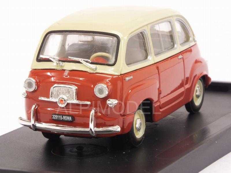 Fiat 600 Multipla Berlina 1a serie 1956 (Avorio - Rosso Corallo) (update model) by brumm