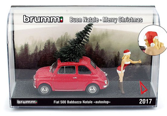 Fiat 500F 1965 Babbazza Natale AUTOSTOP (blonde/bionda) Christmas Special Edition by brumm