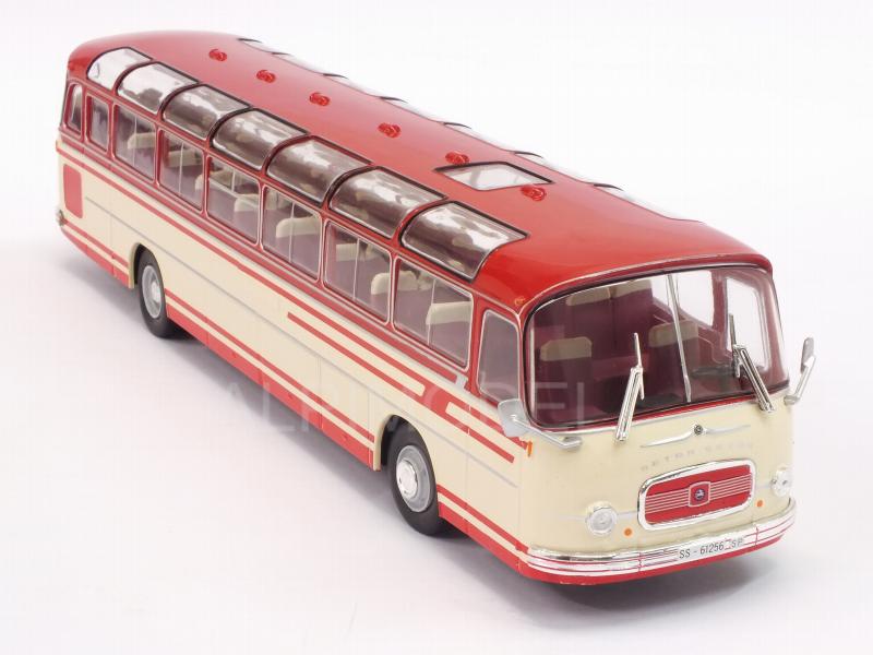 Setra S14 Bus 1966 (White/Red) - ixo-models