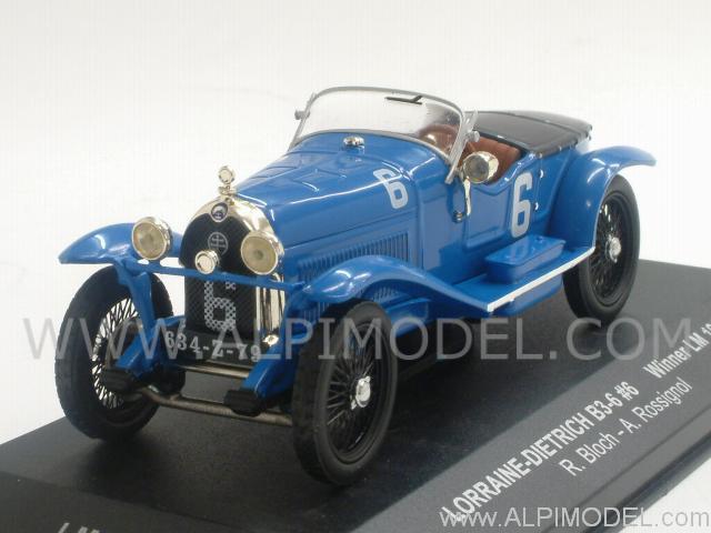 Lorraine-Dietrich B3-6 #6 Winner Le Mans 1926 Rossignol - Bloch by ixo-models