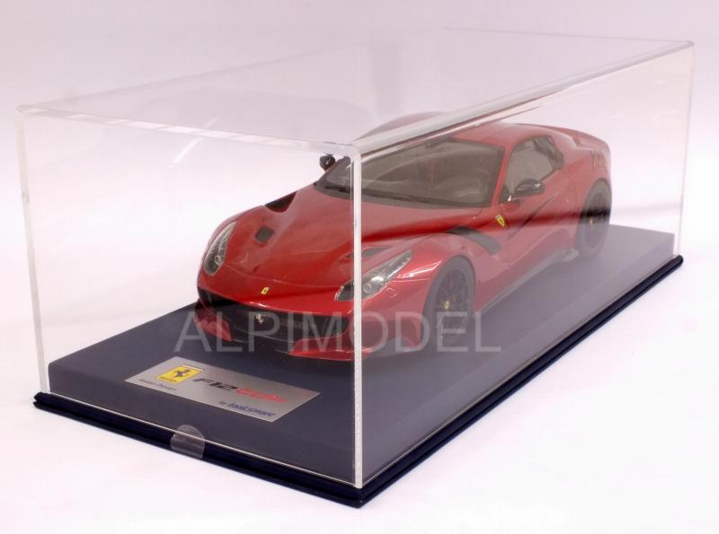 Ferrari F12 TDF (Rosso Fuoco) with display case - looksmart