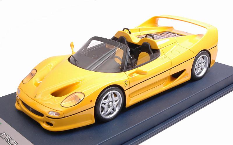 Ferrari F50 Spider (Giallo Modena) with display case by looksmart