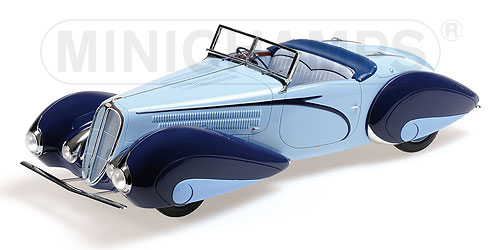 Delahaye Type 135-M Cabriolet 1937 (Blue/Light Blue) (resin) by minichamps