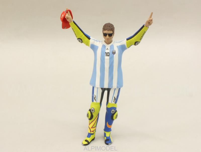 Valentino Rossi figure Winner MotoGP Argentina 2015 'Maradona shirt' - minichamps