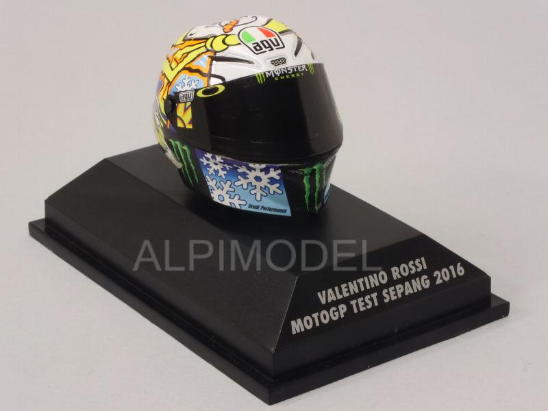 Helmet AGV MotoGP Test Sepang 2016 Valentino Rossi  (1/8 scale - 3cm) - minichamps