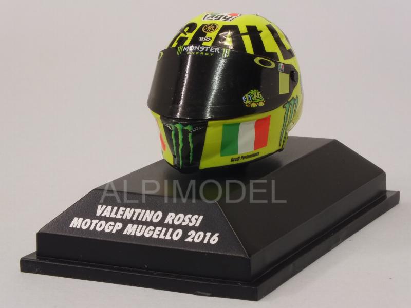 Helmet AGV MotoGP Mugello 2016 Valentino Rossi  (1/8 scale - 3cm) by minichamps