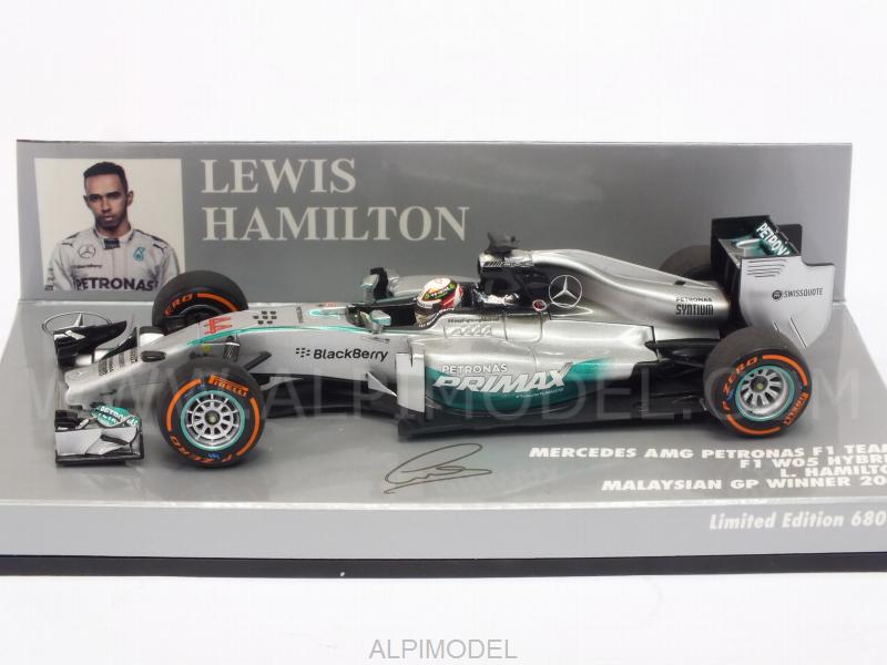 Mercedes W05 AMG #44 Winner GP Malaysia 2014 World Champion Lewis Hamilton - minichamps