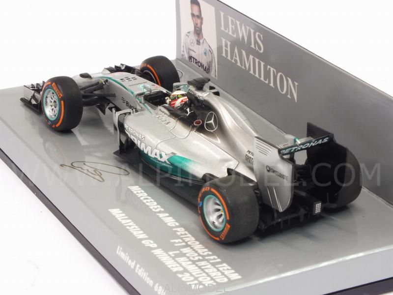 Mercedes W05 AMG #44 Winner GP Malaysia 2014 World Champion Lewis Hamilton - minichamps