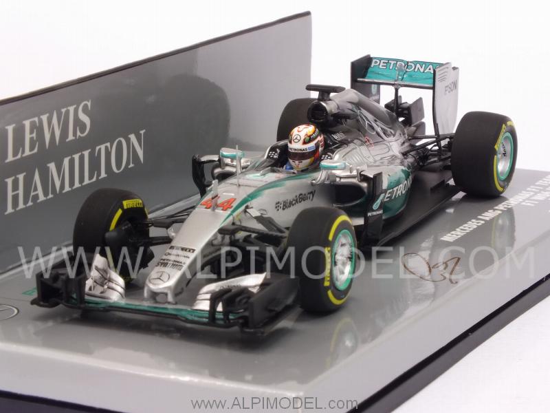 Mercedes AMG F1 W06 Hybrid GP Monaco 2015 World Champion Lewis Hamilton (HQ Resin) by minichamps