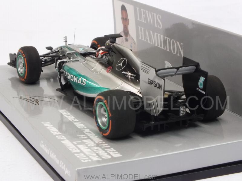 Mercedes W06 AMG Hybrid Winner GP Japan 2015 World Champion Lewis Hamilton (HQ resin) - minichamps