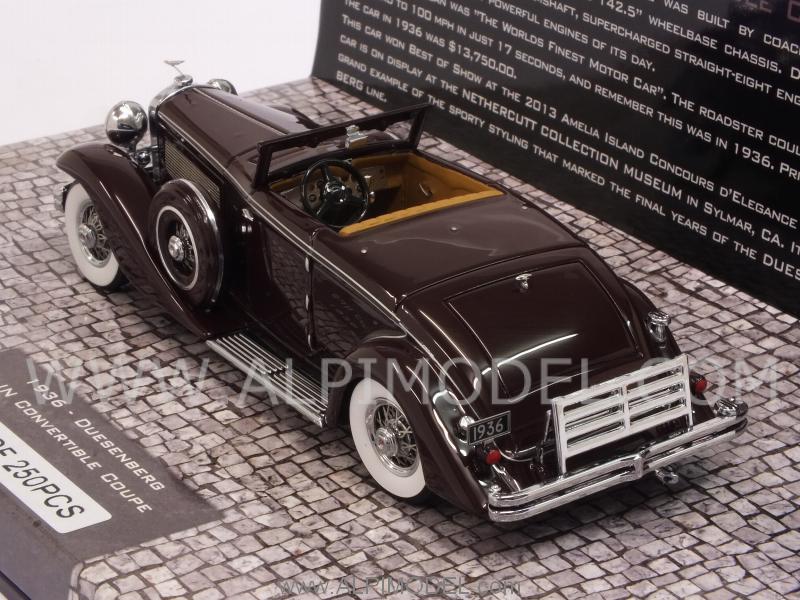 Duesenberg SJN Supercharged Convertible Coupe 1936 (Dark Red) - minichamps
