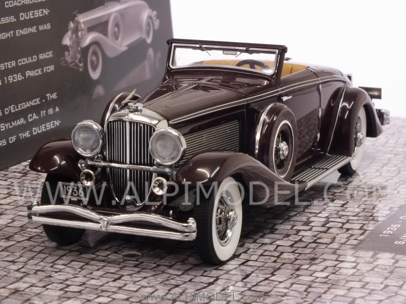 Duesenberg SJN Supercharged Convertible Coupe 1936 (Dark Red) by minichamps
