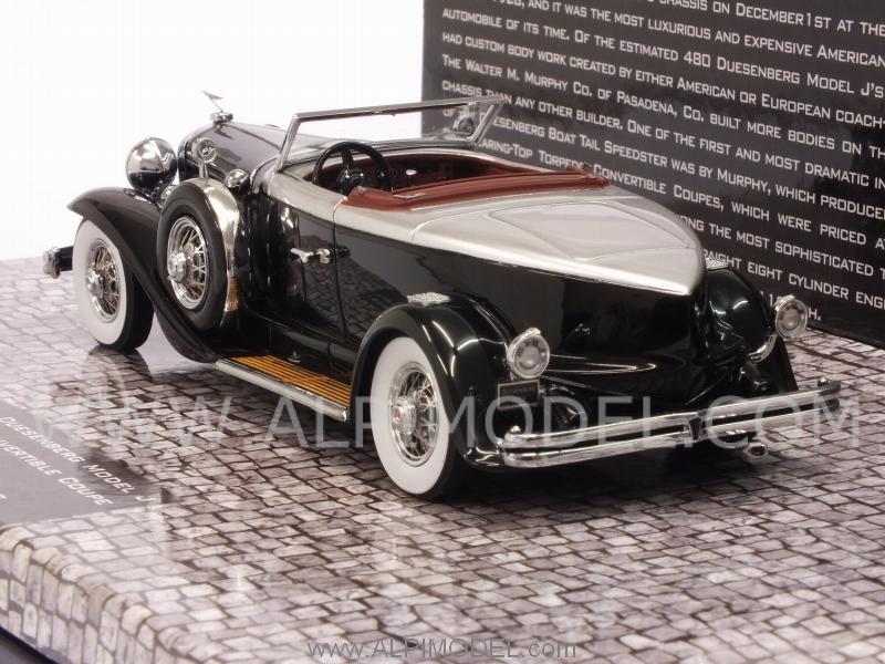 Duesenberg Model J Torpedo Convertible Coupe 1929 (Black) - minichamps