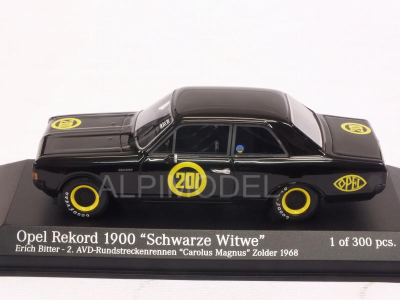 Opel Record 1900 Schwarze Witwe #201 Carolus Magnus Zolder 1968 Eric Bitter - minichamps