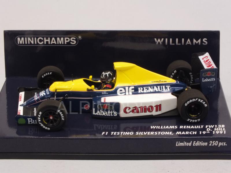 Williams FW13B Renault F1 Testing Silverstone 1991 Damon Hill - minichamps