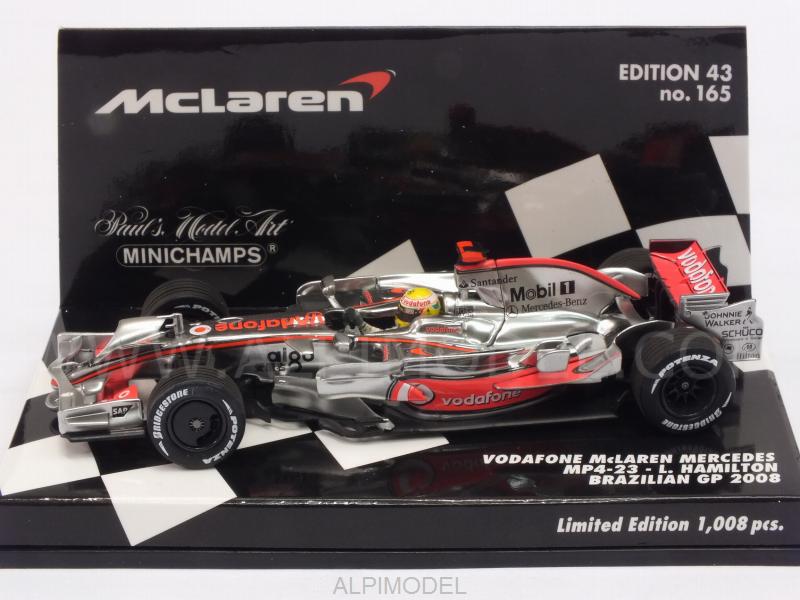 McLaren MP4/23 Mercedes #22 GP Brasil 2008 World Champion Lewis Hamilton - minichamps