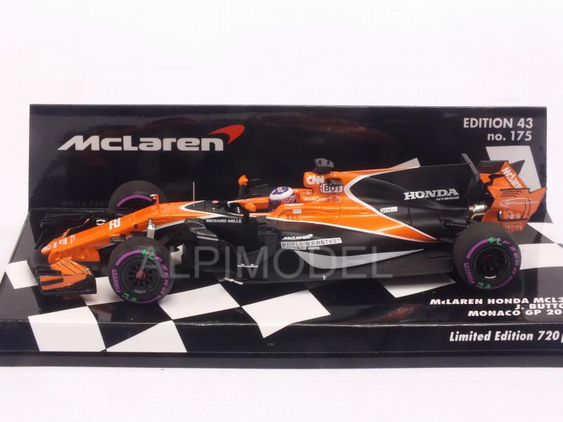 McLaren MCL32 Honda GP Monaco 2017 Jenson Button (HQ resin) - minichamps