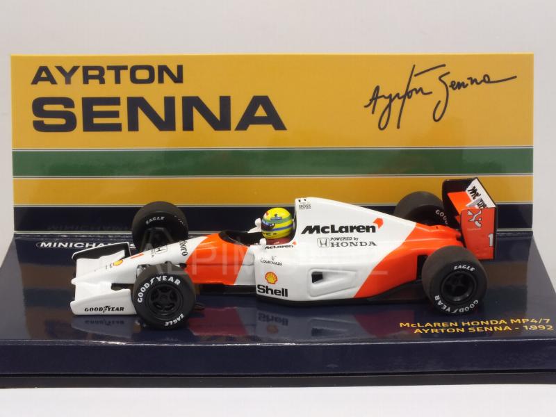 McLaren MP4/7 Honda #1 1992 Ayrton Senna Collection (New Edition) - minichamps
