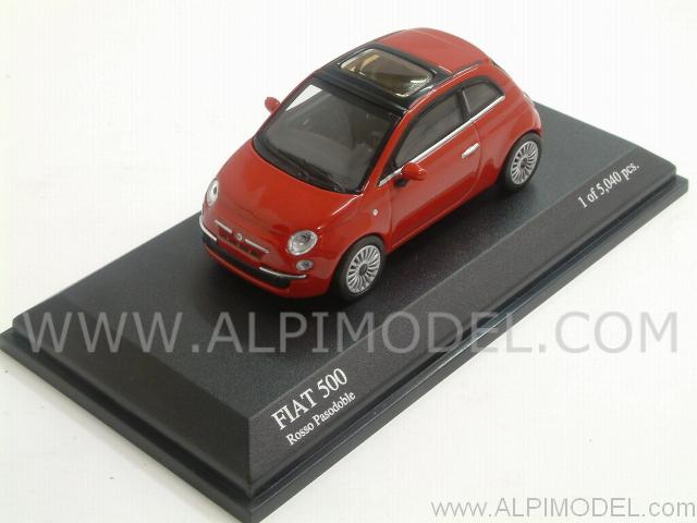 Fiat 500 2007 (Rosso Pasodoble)  (1/64 scale) by minichamps