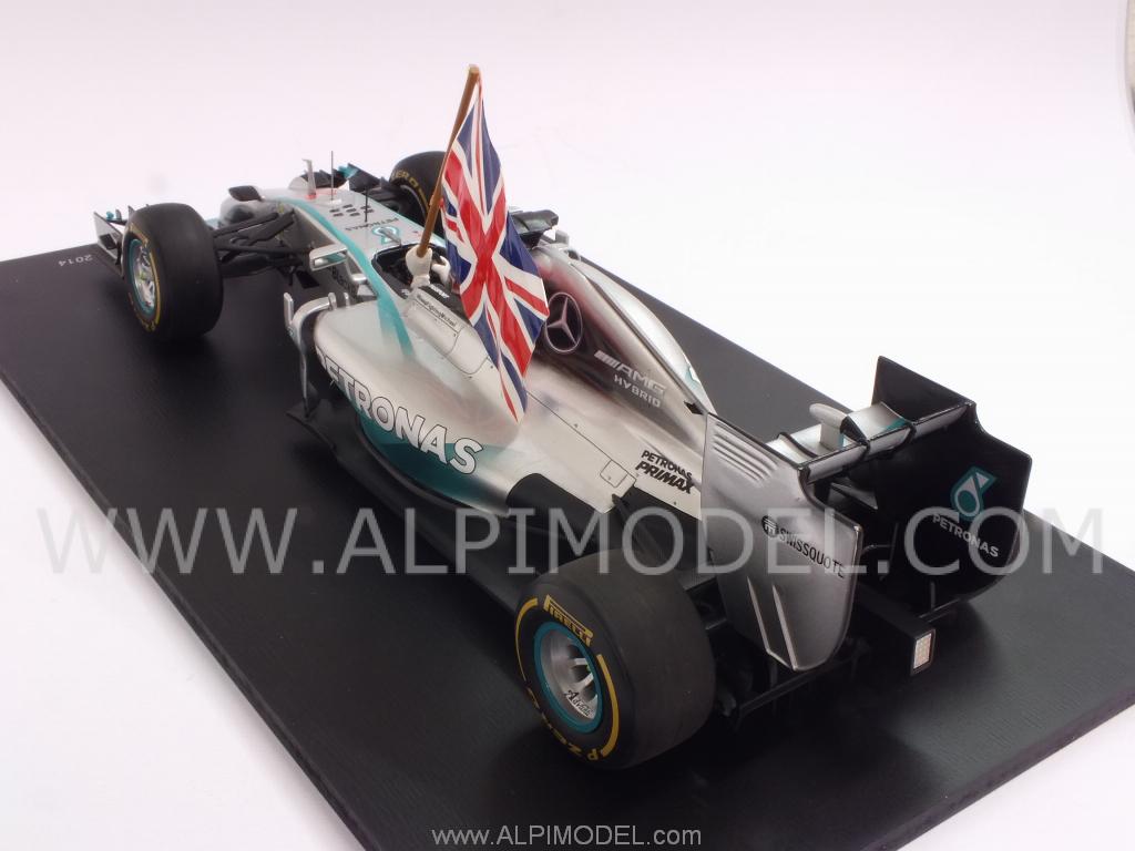 Mercedes F1 W05 #44 Winner GP Abu Dhabi 2014  World Champion 2014 Lewsi Hamilton (with flag) - spark-model