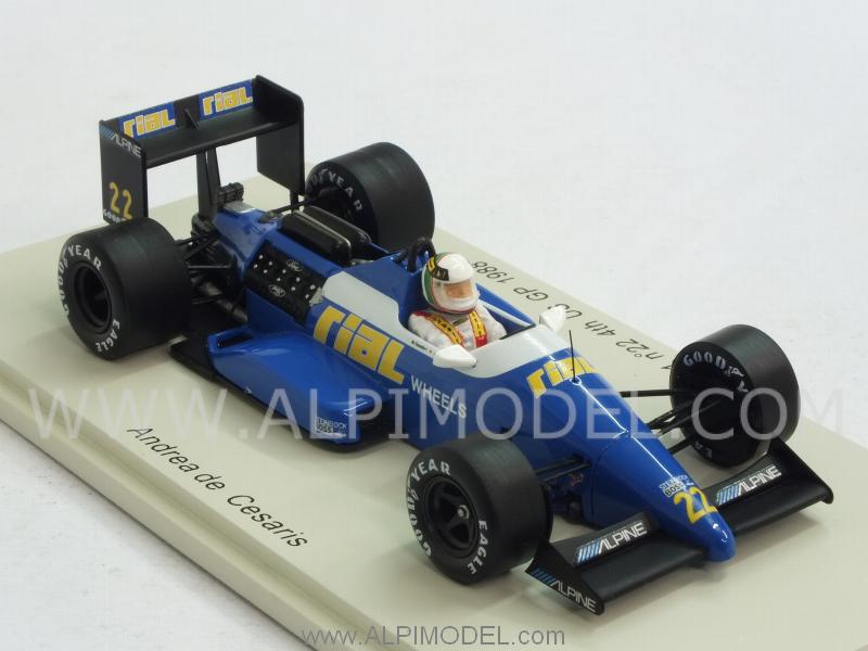 RIAL ARC1 #22 GP USA 1988 Andrea de Cesaris - spark-model