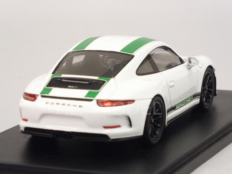 Porsche 911R 2017 (White w/green stripes) - spark-model