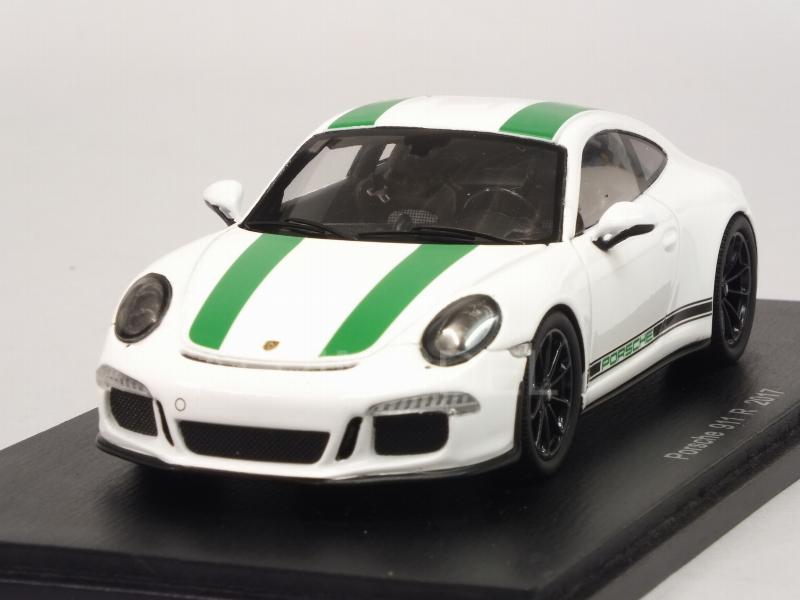 Porsche 911R 2017 (White w/green stripes) by spark-model