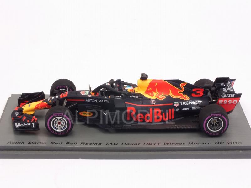 Red Bull RB14 #3 Winner GP Monaco 2018 Daniel Ricciardo - Red Bull 250th Race - spark-model