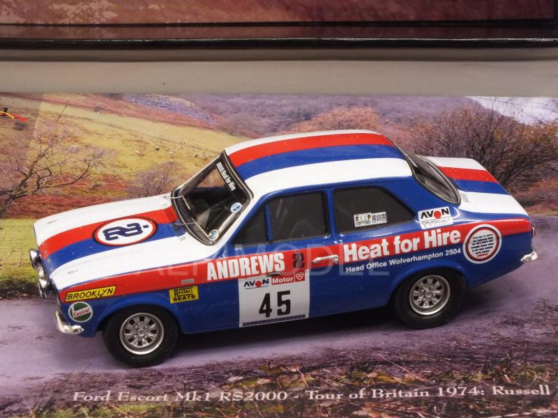 Ford Escort Mk1 RS2000 #45 Tour of Britain 1974 Russell Brooks  (Gift Box) - trofeu