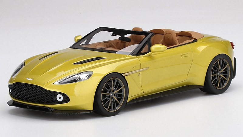 Aston Martin Vanquish Zagato Volante (Cosmopolitan Yellow ) Top Speed Edition by true-scale-miniatures