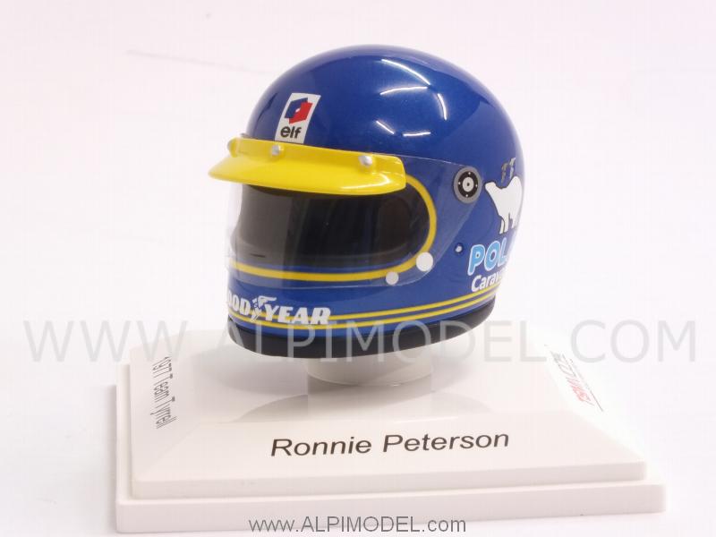 Helmet Team Tyrrell 1977 Ronnie Peterson  (1/8 scale - 3cm) by true-scale-miniatures