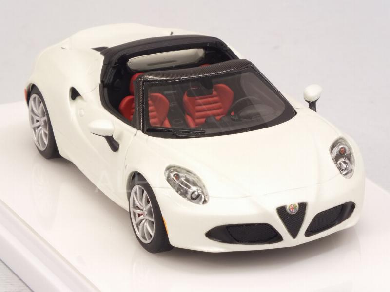 Alfa Romeo 4C Spider 2016 (Matte White) - true-scale-miniatures