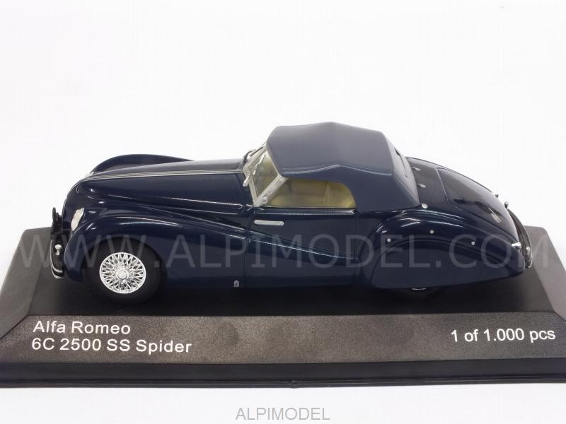 Alfa Romeo 6C 2500 SS Spider Soft Top 1942 (Blue) - whitebox