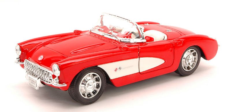 Chevrolet Corvette 1957 (Red/White) by welly
