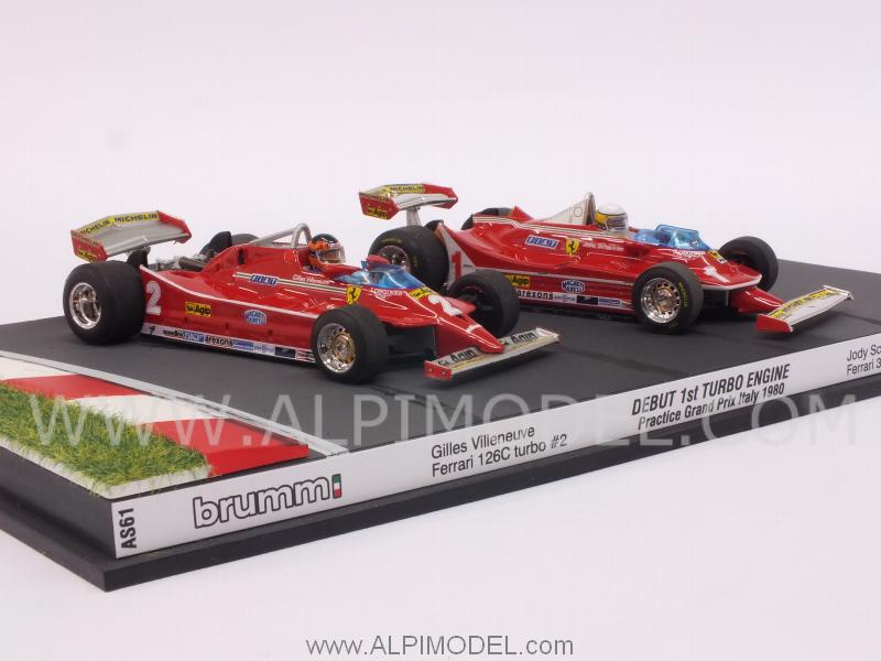 Ferrari 312 T5 J.Scheckter + Ferrari 126C Turbo G.Villeneuve Test GP Italy 1980 Turbo Engine Debut by brumm