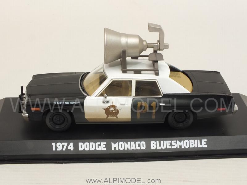 Dodge Monaco 1974 1980 Blues Brothers with horn on roof by greenlight
