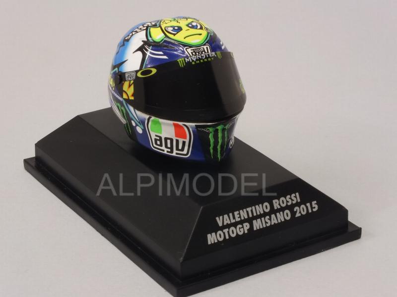 Helmet AGV MotoGP Misano 2015 Valentino Rossi (1/8 scale - 3cm) by minichamps