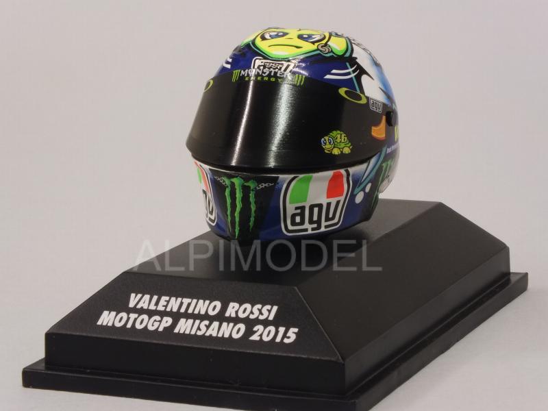 Helmet AGV MotoGP Misano 2015 Valentino Rossi (1/8 scale - 3cm) by minichamps