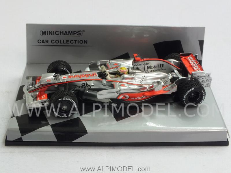 McLaren Mercedes MP4/23 GP Brazil 2008 World Champion Lewis Hamilton 'Minichamps Car Collection' by minichamps