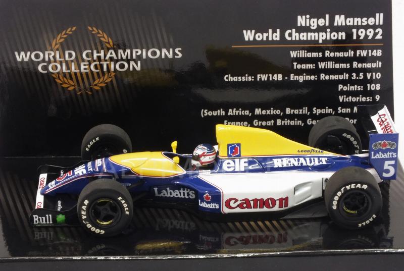Williams FW14B Renault #5 1992 Nigel Mansell  - World Champion Collection by minichamps