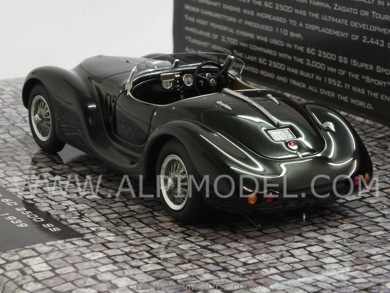 Alfa Romeo 6C 2500 SS Corsa Spider 1939 (Black) (resin) by minichamps