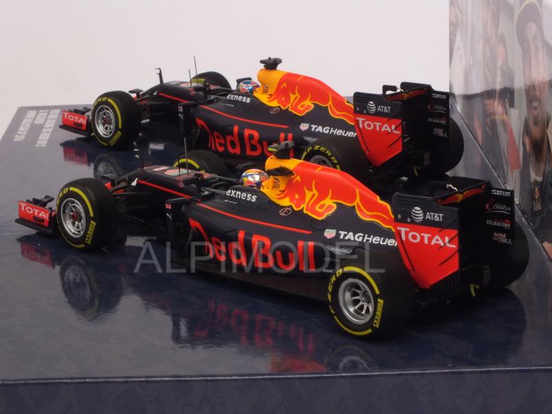 Red Bull RB12 Set Winner and 2nd place Ricciardo-Verstappen GP Malaysia 2016 by minichamps