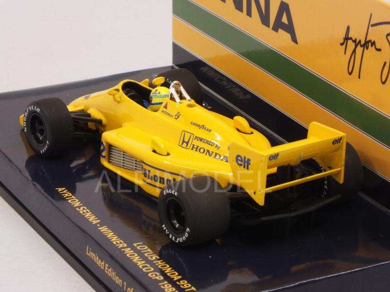 Lotus 99T Honda #12 Winner GP Monaco 1987 Ayrton Senna by minichamps